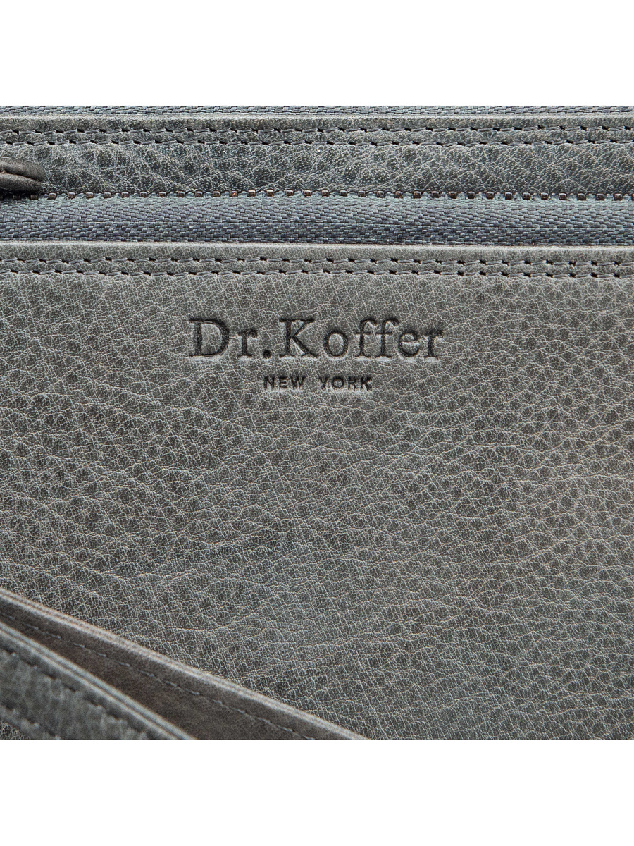 Портмоне Dr.Koffer из натуральной кожи серое