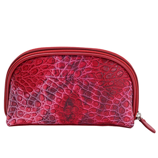 Косметичка Dr.Koffer из натуральной кожи красная