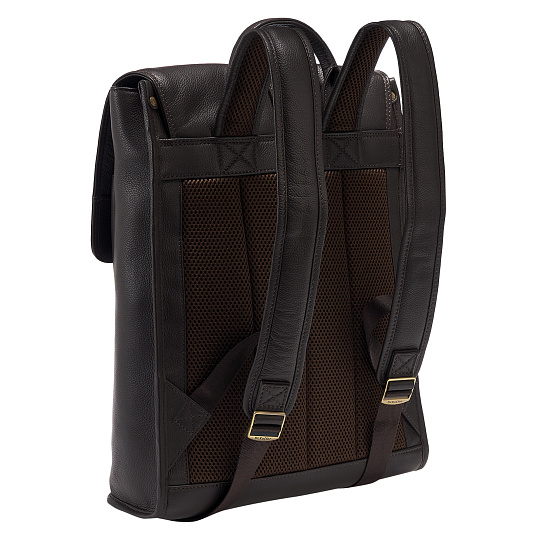 Рюкзак Dr.Koffer из натуральной кожи темно-коричневый