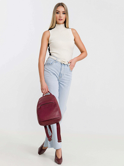 Рюкзак Dr.Koffer из натуральной кожи бордовый