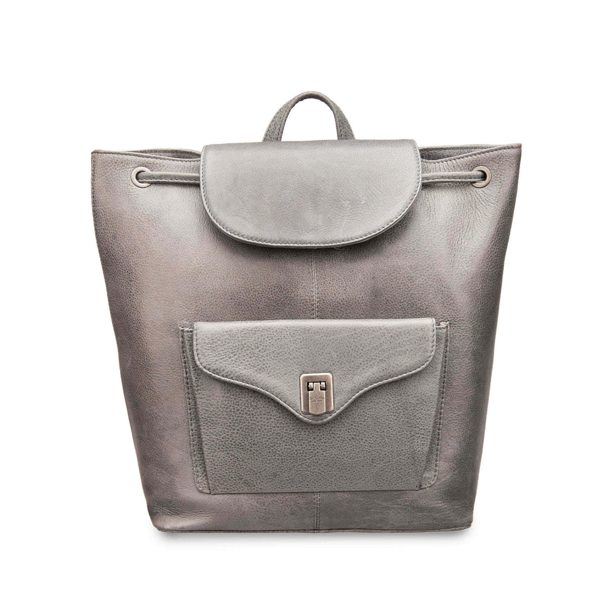 Рюкзак Dr.Koffer из натуральной кожи серый