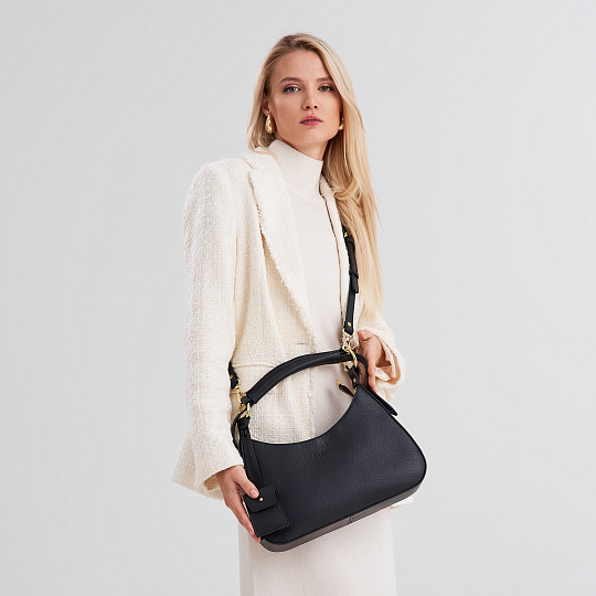 Женская сумка Dr. Koffer из натуральной кожи черная