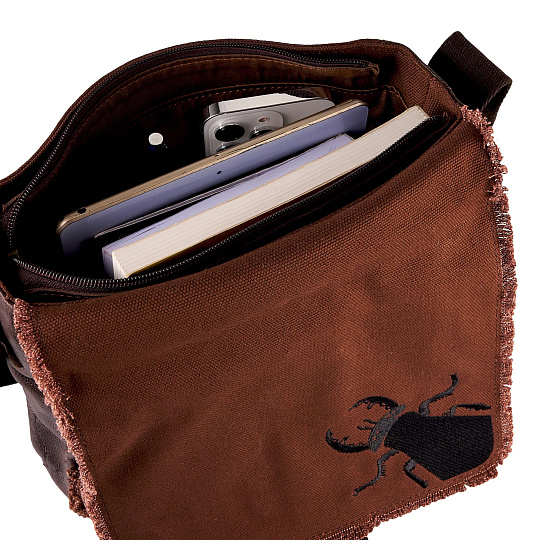 Сумка через плечо Dr.Koffer из натуральной кожи коричневая