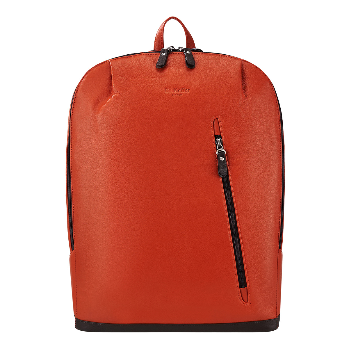 Рюкзак Dr.Koffer из натуральной кожи оранжевый