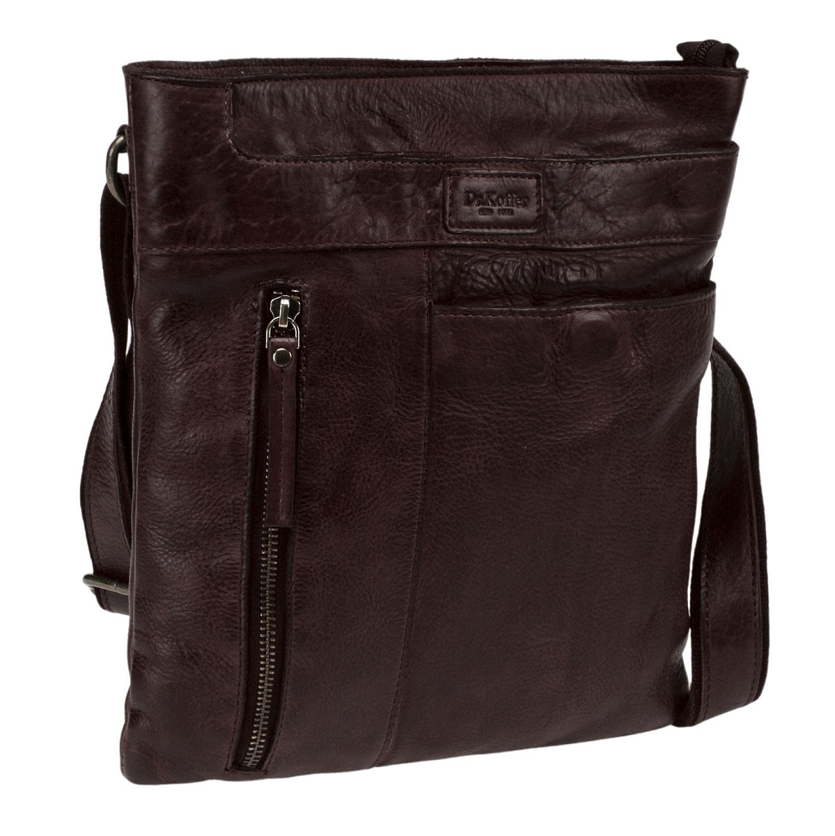 Сумка через плечо Dr.Koffer из натуральной кожи коричневая