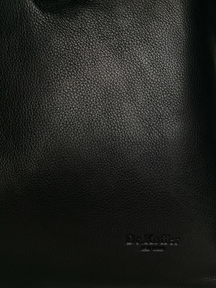 Деловая сумка Dr.Koffer из натуральной кожи черная