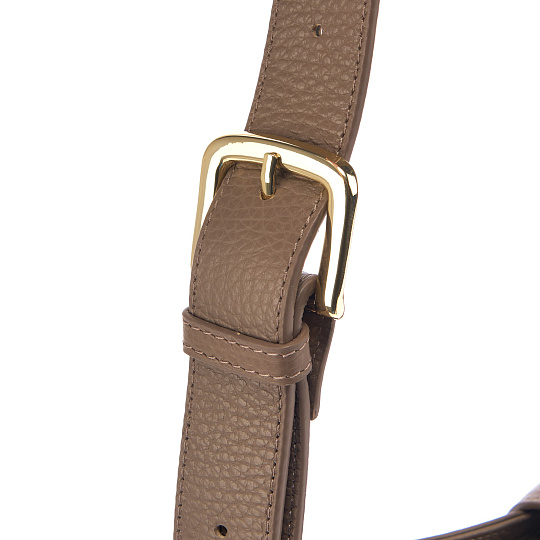 Женская сумка  Dr. Koffer из натуральной кожи бежевая