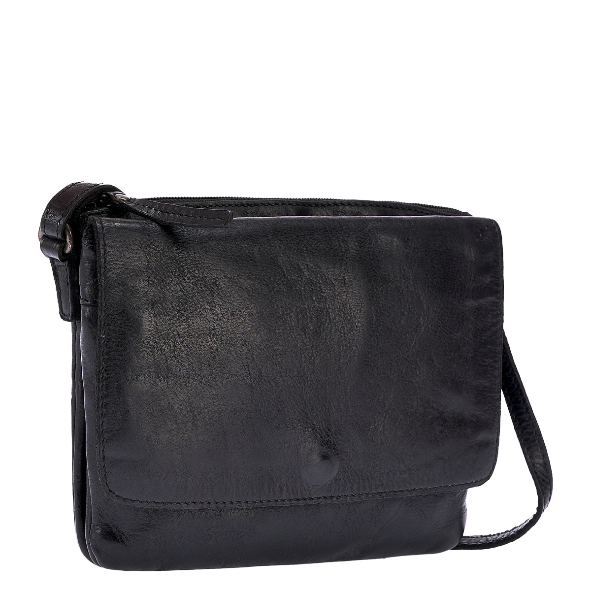 Сумка через плечо Dr.Koffer из натуральной кожи черная