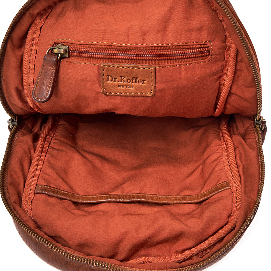 Рюкзак Dr.Koffer из натуральной кожи светло-коричневый
