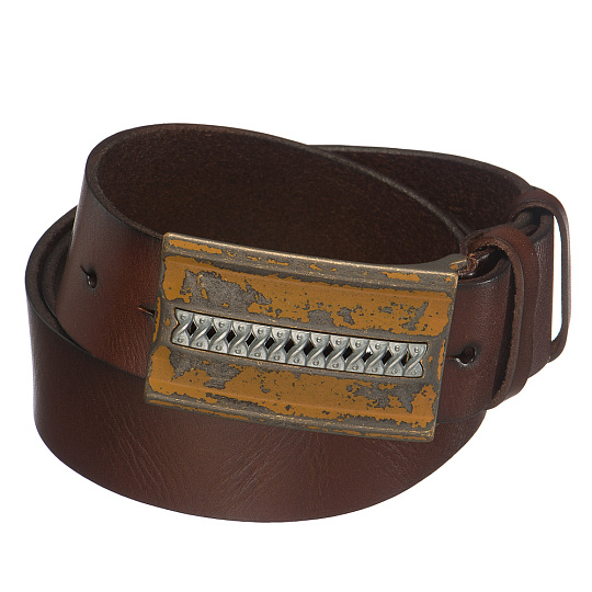 Ремень Dr. Koffer из натуральной кожи коричневый