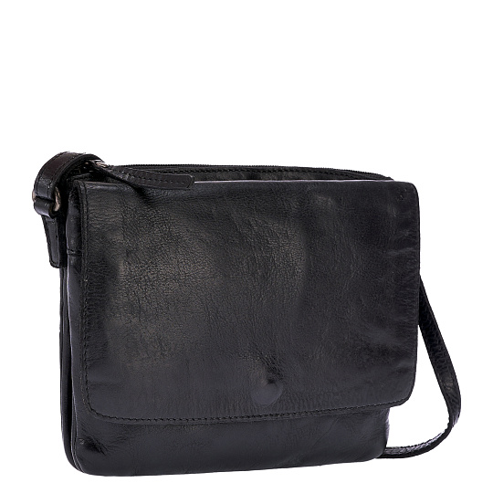 Сумка через плечо Dr.Koffer из натуральной кожи черная