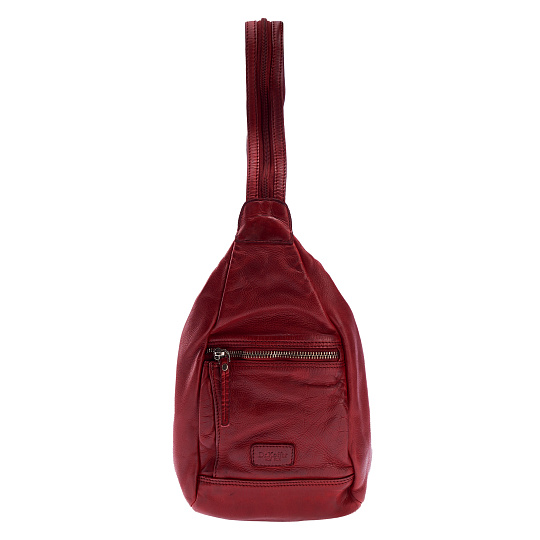 Сумка через плечо Dr.Koffer из натуральной кожи красная