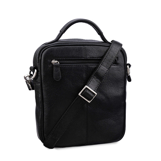 Сумка через плечо Dr.Koffer из натуральной кожи черная