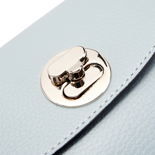 Женская сумка Dr. Koffer из натуральной кожи голубая