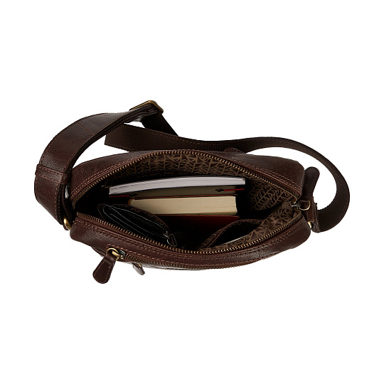 Сумка через плечо Dr.Koffer из натуральной кожи коричневая