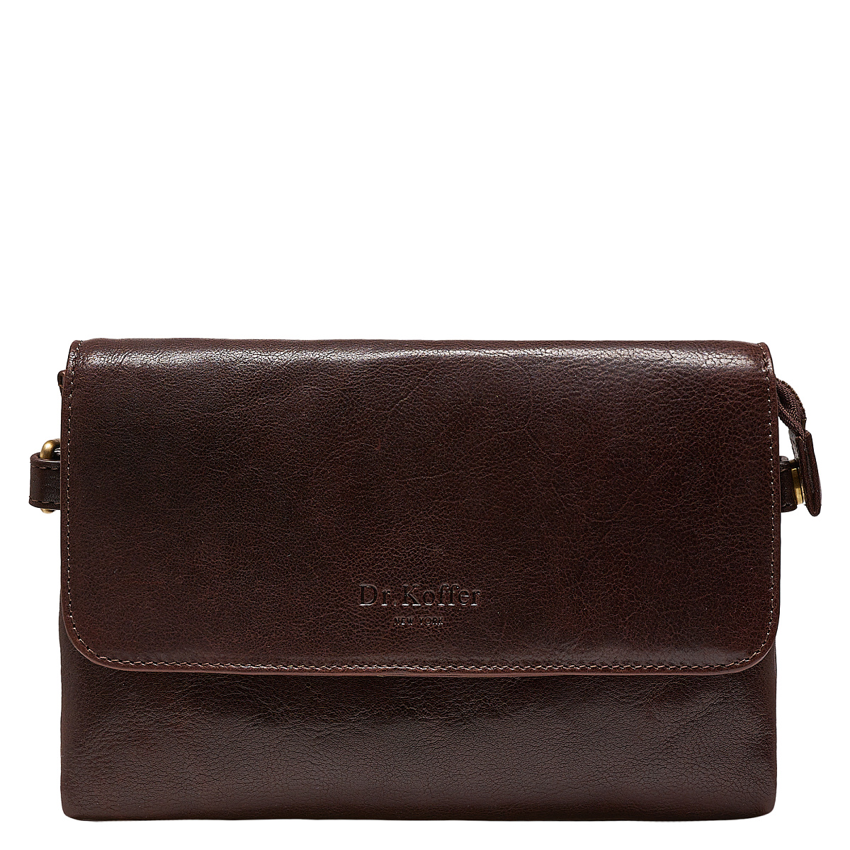 Сумка барсетка из натуральной кожи Dr. Koffer коричневая