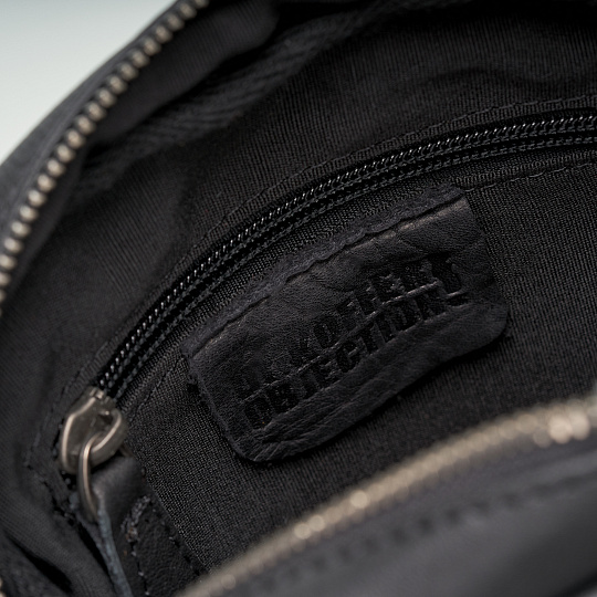 Сумка через плечо Dr.Koffer из натуральной кожи черная