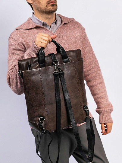 Рюкзак Dr. Koffer из натуральной кожи коричневый