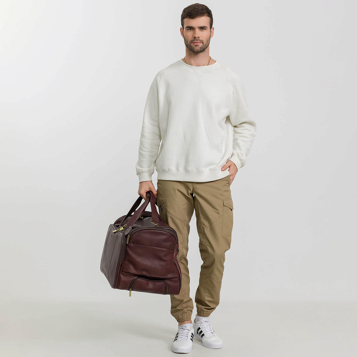 Сумка дорожная на колесах Dr.Koffer из натуральной кожи