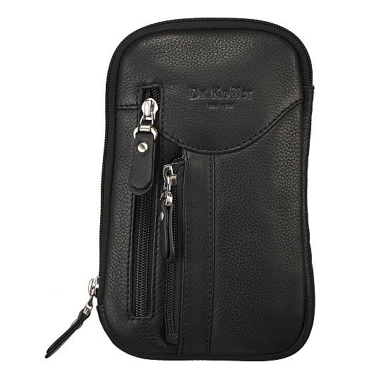 Сумка через плечо Dr.Koffer из натуральной кожи черная