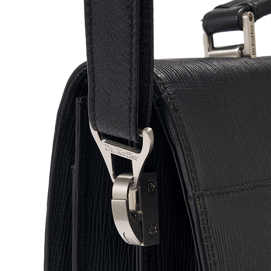 Портфель Dr.Koffer из натуральной кожи черный