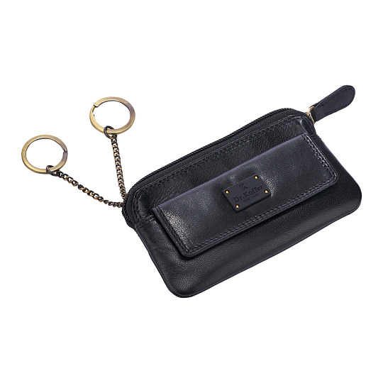 Ключница Dr.Koffer из натуральной кожи черная