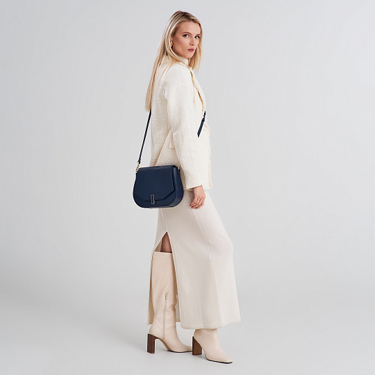 Женская сумка  Dr. Koffer из натуральной кожи синяя