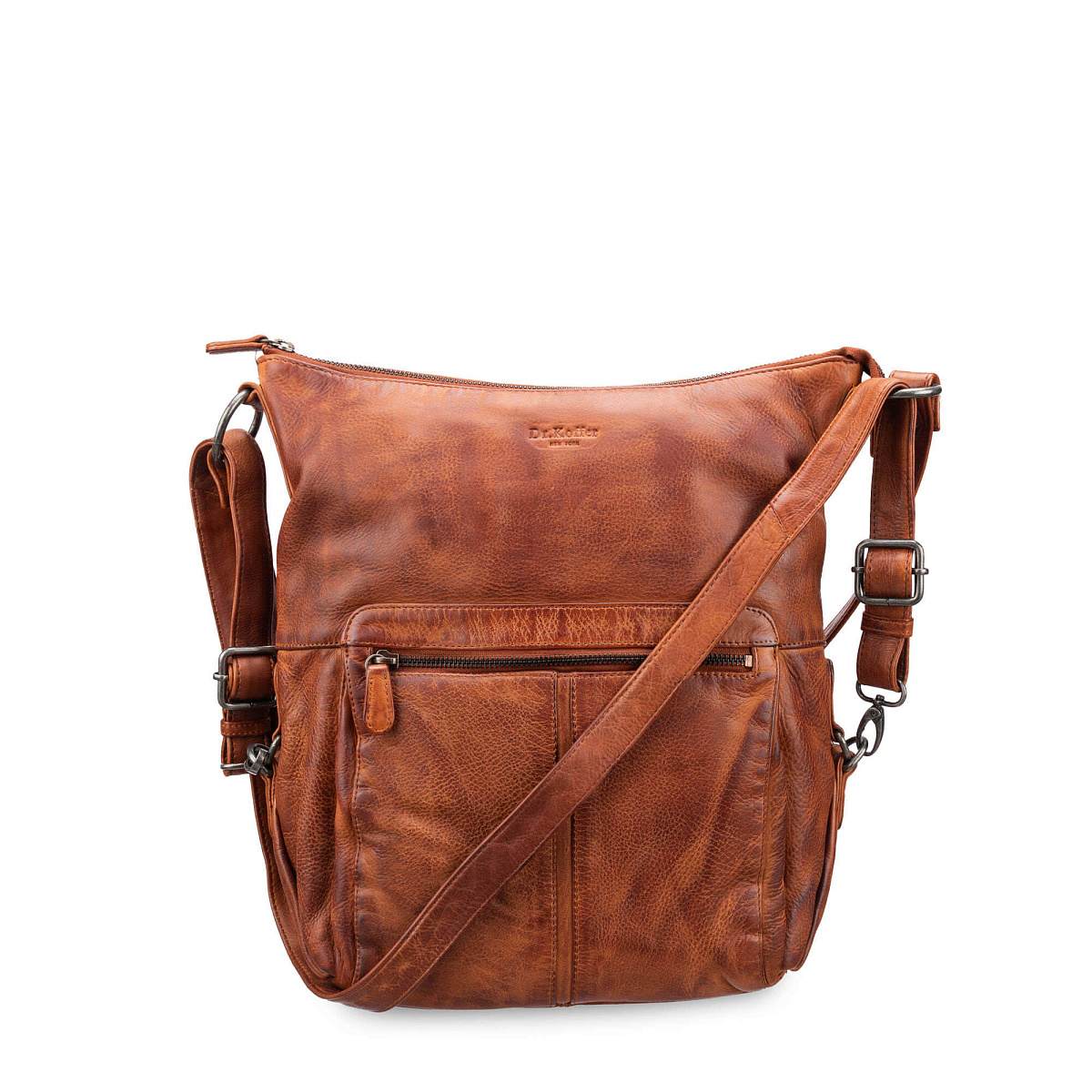 Сумка через плечо Dr.Koffer из натуральной кожи коричневая