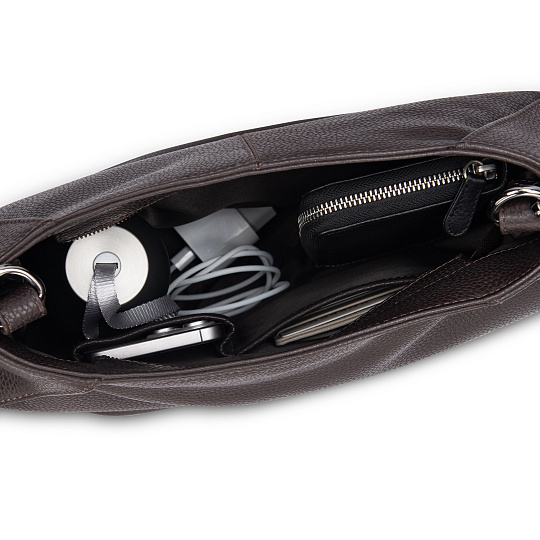 Женская сумка Dr.Koffer из натуральной кожи коричневая