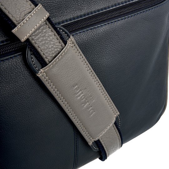 Сумка через плечо Dr.Koffer из натуральной кожи синяя