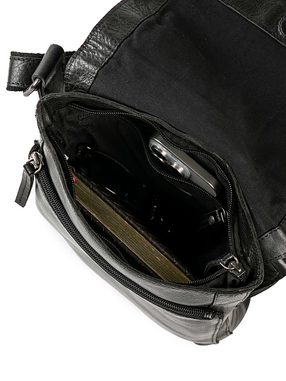 Сумка через плечо Dr.Koffer из натуральной кожи черная