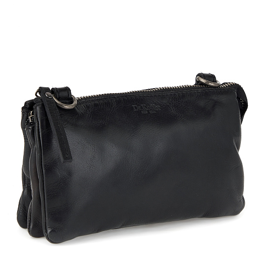 Сумка через плечо Dr.Koffer из натуральной кожи черная