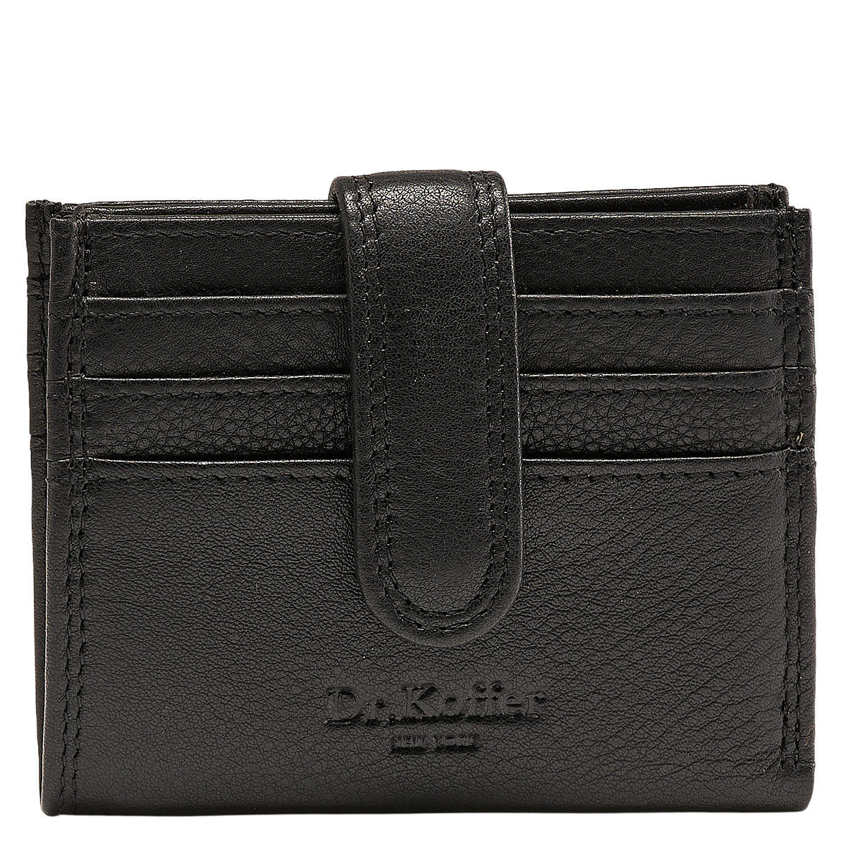Кредитница Dr.Koffer из натуральной кожи черная