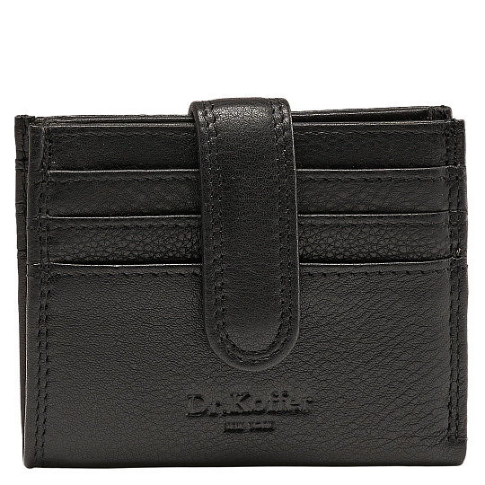 Кредитница Dr.Koffer из натуральной кожи черная