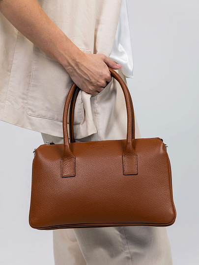 Женская сумка Dr.Koffer из натуральной кожи коричневая