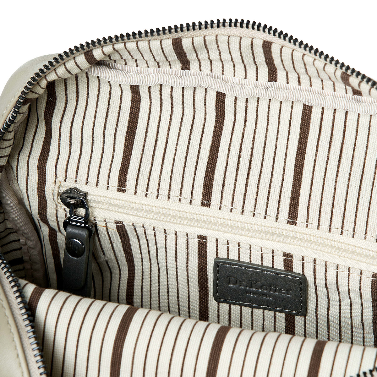 Сумка через плечо Dr.Koffer из натуральной кожи бежевая