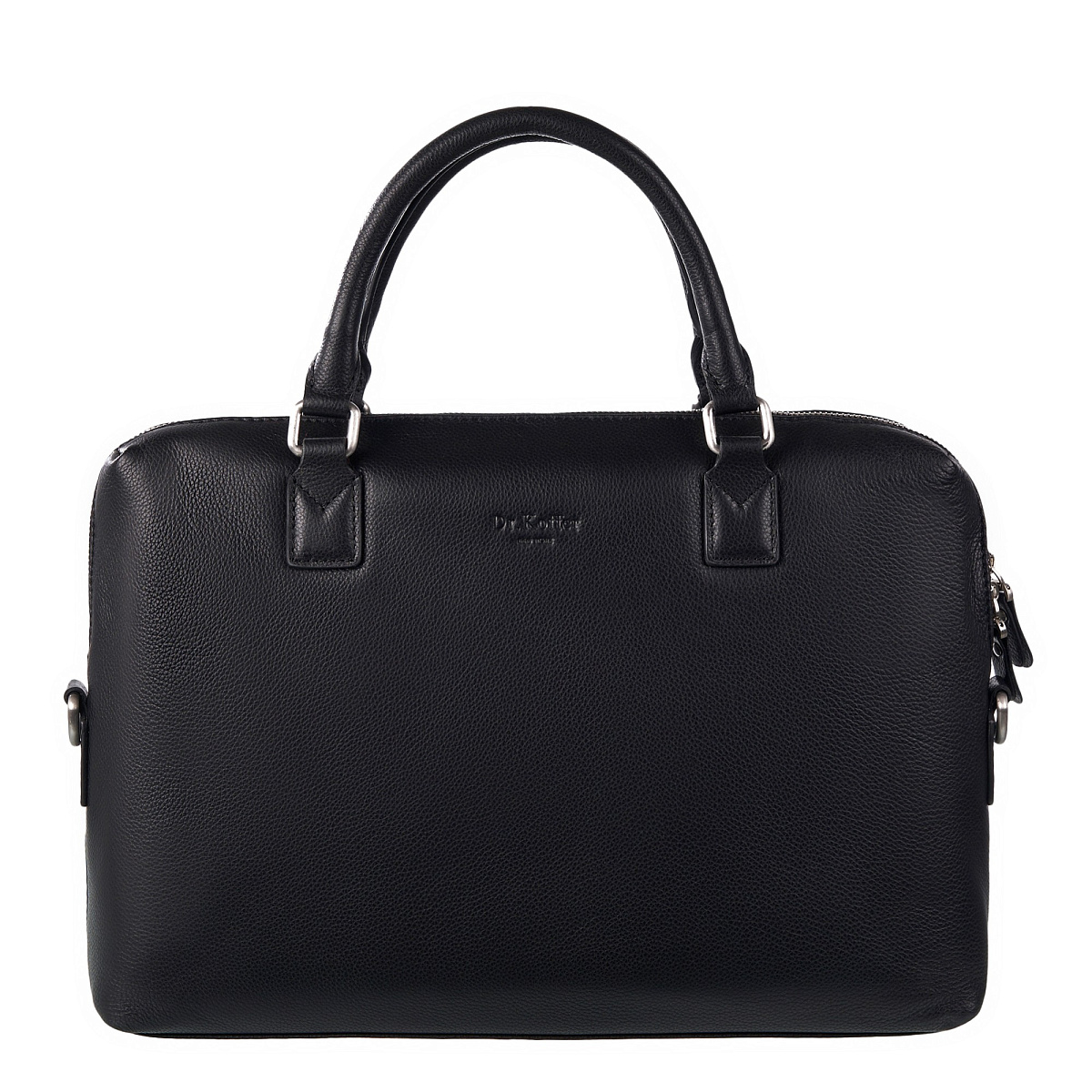 Деловая сумка Dr.Koffer из натуральной кожи черная