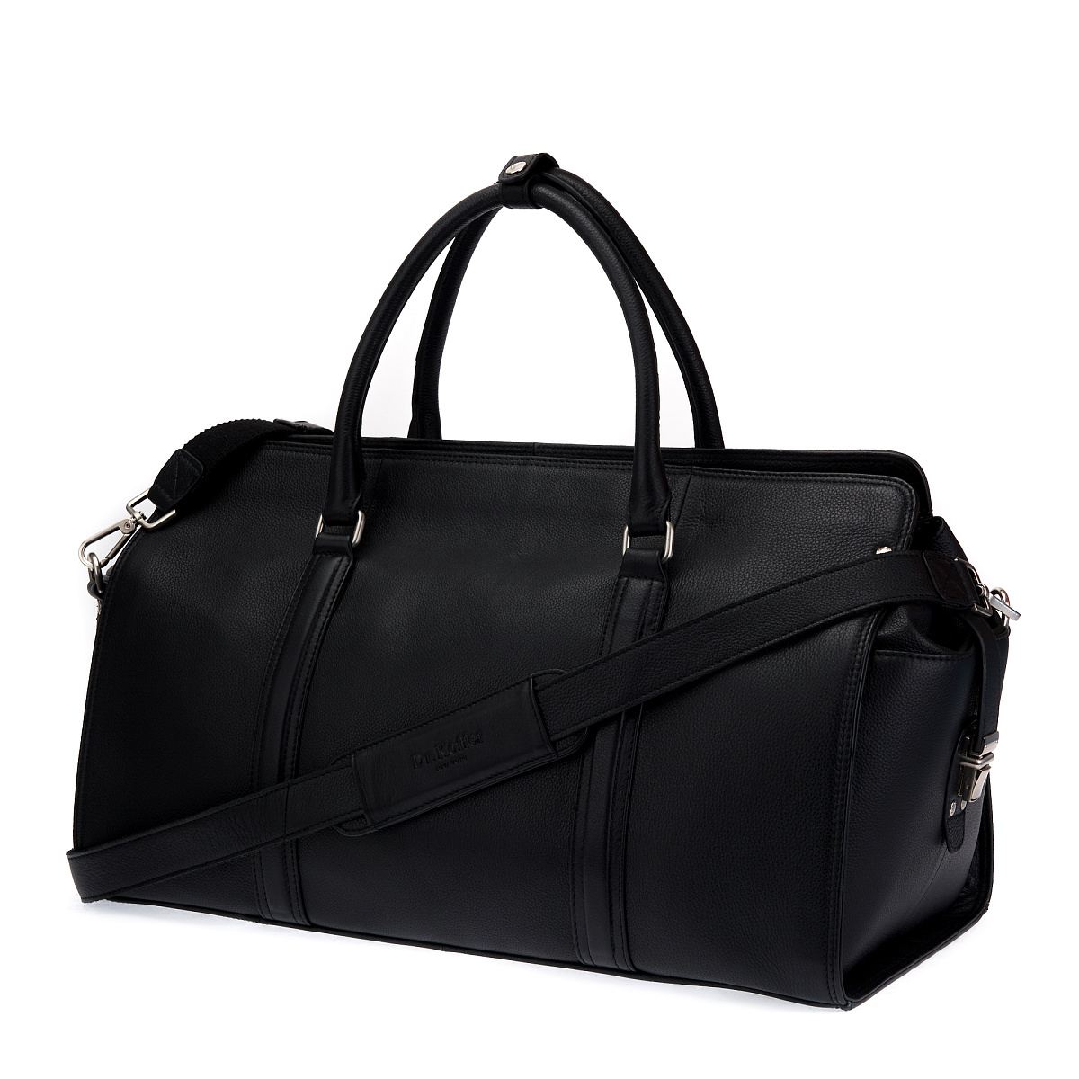 Сумка дорожная саквояж Dr.Koffer из натуральной кожи черный