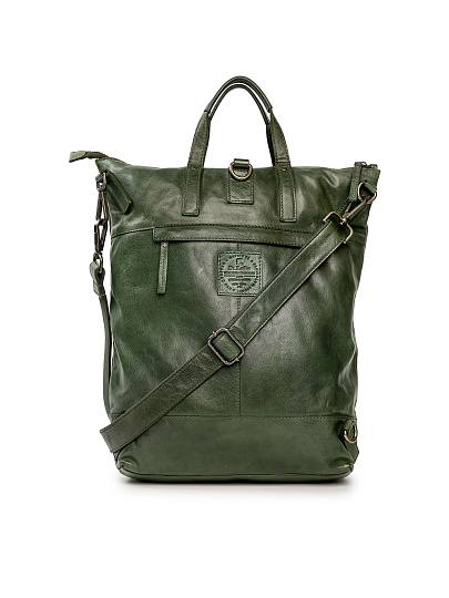 Рюкзак Dr.Koffer из натуральной кожи зеленый