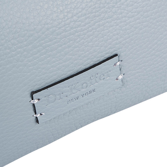 Женская сумка Dr. Koffer из натуральной кожи голубая