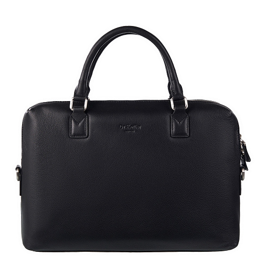 Деловая сумка Dr.Koffer из натуральной кожи черная