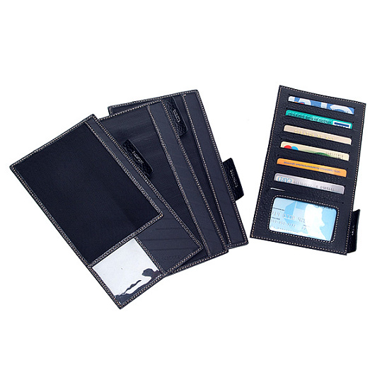 Черная кожаная барсетка со вставными блоками-классификаторами и карманами для документов Dr.Koffer X515204-01-04