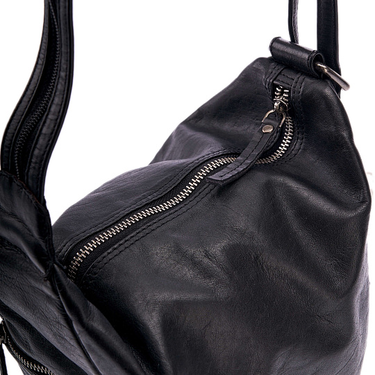 Сумка через плечо Dr.Koffer из натуральной кожи черная