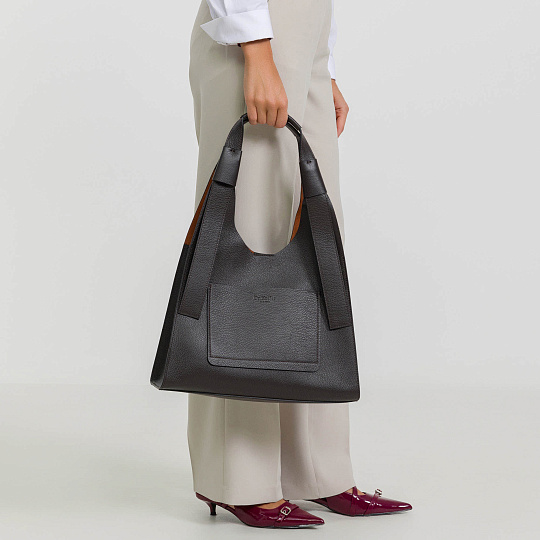 Женская сумка Dr. Koffer из натуральной кожи коричневая