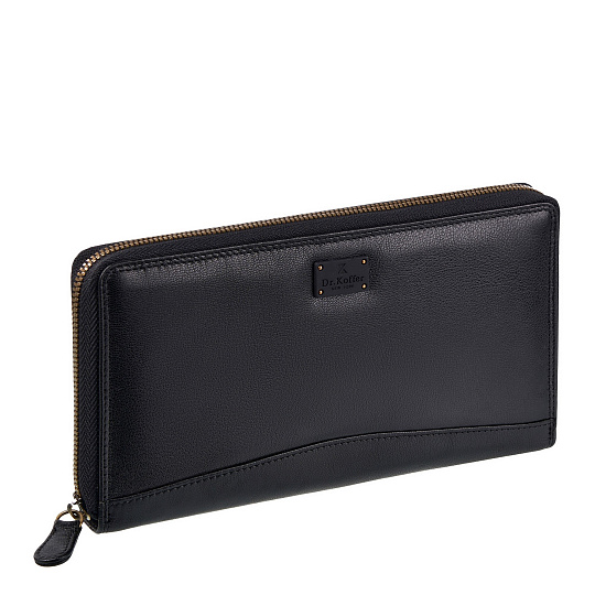 Портмоне Dr.Koffer из натуральной кожи черное