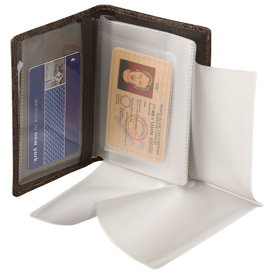 Обложка для паспорта/автодок из натуральной кожи Dr. Koffer