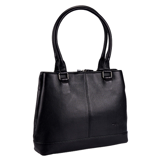 Женская сумка Dr.Koffer из натуральной кожи чёрная