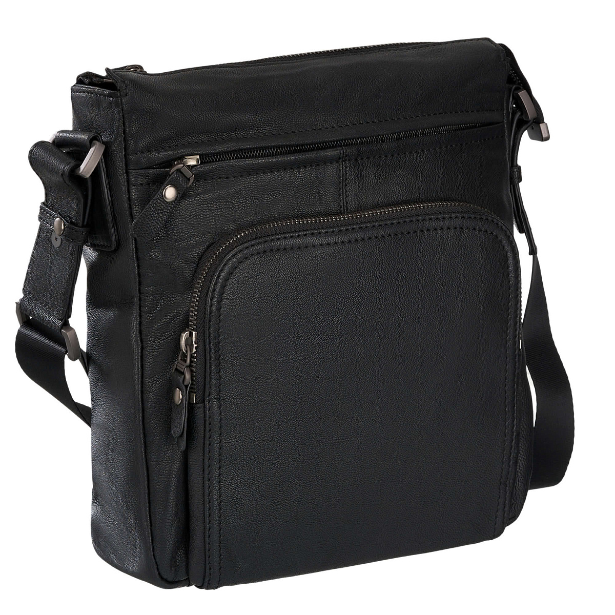 Сумка через плечо Dr.Koffer из натуральной кожи черная