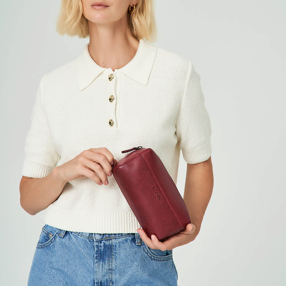 Несессер Dr.Koffer из натуральной кожи бордовый