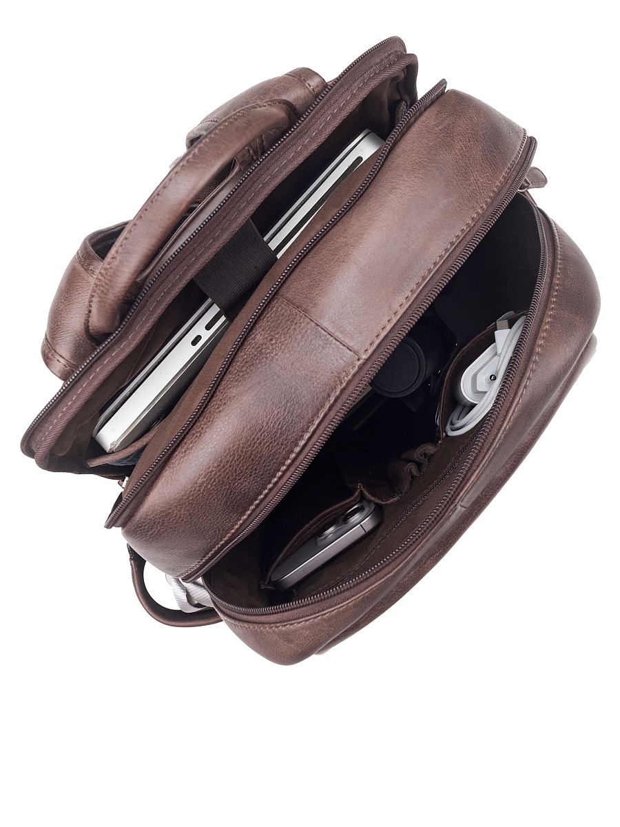Рюкзак Dr. Koffer из натуральной кожи коричневый